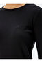 Long Sleeve T-Shirt Embroidery Detail Crew Neck Cotton - 5