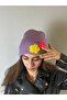 Hand Knitted Floral Embroidered Women's Beanie - 3