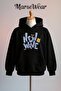 New Wave Printed Cotton 3 Thread O Oversized Sweatshirt