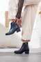Women's Genuine Leather Heeled Boots - 4