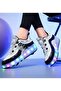 Kids Two Wheel Roller Shoes Rechargeable LED Flash Light Sneaker Skate Heelys Shoes - 4