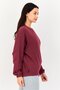Women Oversized Fit Long Sleeve Outdoor Sweatshirts, Maroon - 4