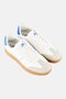 Men Brand Logo Lace Up Casual Shoes, White - 2