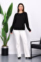 Black Crew Neck Two Thread Sweatshirt - 2
