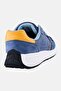 Men Brand Logo Lace Up Shoes, Ash Blue - 3