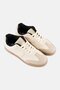 Men Brand Logo Lace Up Casual Shoes, Beige - 2