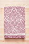 2 Piece Jacquard Bath Towel Set 100% Cotton 90X150 cm Arden Pink - 2