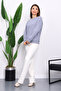 Gray Crew Neck Two Thread Sweatshirt - 2