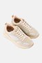 Women Lace Up Casual Shoes, Beige - 3