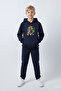 3 İplik Winter Ş Fleece-Lined Boys' Tracksuit Set with Rubik's Cube Print Detail - 2