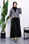 Smoked Double Pocket Zippered Knitwear Cardigan - 2