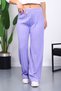 Lila High Waist Corded Fabric Wide Leg Knitwear Trousers - 3