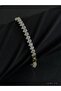 Gift Steel White Stone Diamond Model Bagette Waterway Bracelet - 5