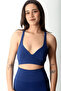 Stitch-Free Cross Strap Sports Bra Midnight Blue