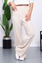 Stone High Waist Corded Fabric Wide Leg Knitwear Trousers - 4