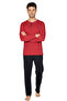 Men's Long Sleeve Round Button Collar Home Wear Bottom Top Set Vr.A10.N01.Y01.D10 - 2