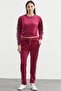 76523 Velvet Leopard Detailed Skinny Leg Elastic Crop Tracksuit Set - 2