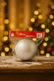 Silver Glitter Christmas Tree Ornament 12 cm Single Large Glitter Christmas Ball Eng-149 - 5