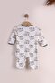 Gray Donkey Printed Snap Fastener Baby Romper Newborn 100% Cotton (3 Months 6 Months 9 Months) - 3