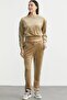 76523 Velvet Leopard Detailed Skinny Leg Elastic Crop Tracksuit Set - 2
