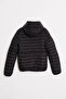 Puffer Jacket with Pocket and Hood Detail Black - 4