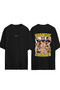 Khamzat Design Printed Black Oversized t Shirt