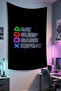 Vertical Gamer Wall Covering – Gaming Themed, High-Quality Fabric, Tapestry Wall Carpet