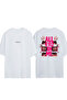 Image00386 Design Printed White Oversized T-Shirt