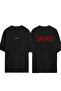 Savage Printed Design Oversized Black t Shirt
