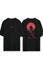 Image00382 Design Printed Black Oversized t Shirt