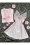 Pink Basic 2-Piece Satin Robe & Satin Nightgown Premium Bridal Set (Boxed)