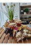 Brown Gingham Canning Jar Lid Cover with Pompom (6 Pieces) - 3