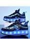 Kids Four Wheel Roller Shoes Rechargeable LED Flash Light Sneaker Skate Heelys Shoes - 5