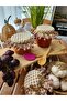 Brown Gingham Canning Jar Lid Cover with Pompom (6 Pieces) - 2