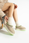 Valentine Suede Fur-Lined Colorful Sole Tazz Slippers - 6