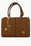 Five Compartments, Star and Pearl Detailing, Women's Shoulder and Arm Bag, Vienna Tan - 3