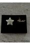 Gift Stainless Steel Green-Blue-Turquoise Mineral Star Gold Stylish Daily Earrings - 4