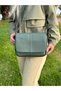 Genuine Leather, Crossbody Strap, Casual Bag, Women's Shoulder Bag, Soft Green 25*21*8 cm