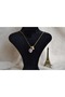 Letter Steel Zircon Stone Heart Necklace - 2