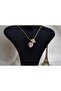 Letter Steel Zircon Stone Heart Necklace - 2
