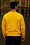 Men's Oversized Winter Yellow Long Sweater - 2