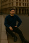 Men's Oversized Winter Navy Blue Long Sweater - 6