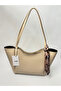 Elena Beige Matte Zipper Detailed Women's Shoulder Bag - 2