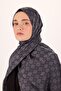 Cotton Polyester Liva Shawl Light Gray Patterned Tok Posture Correcting 90X200