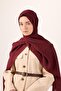Cotton Polyester Liva Shawl Claret Red Textured Breathable Natural Structure 90X200