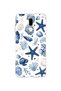 Huawei Mate 10 Lite Compatible Starfish and Shells Pattern Transparent Phone Case