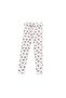 Cream Pink Floral Twill Leggings Tk. - 3