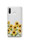 Huawei P30 Lite Compatible Sunflowers Patterned Transparent Phone Case