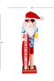 Wooden Man, with New Year's Hat, Red-Blue - with Surfboard, 9X38 cm - 4