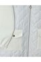 Hooded Scuba Sweat with Quilted Detail on the Front and Pockets - White - 5